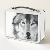 Lunch Box Wolf Portrait noir blanc (Dos)