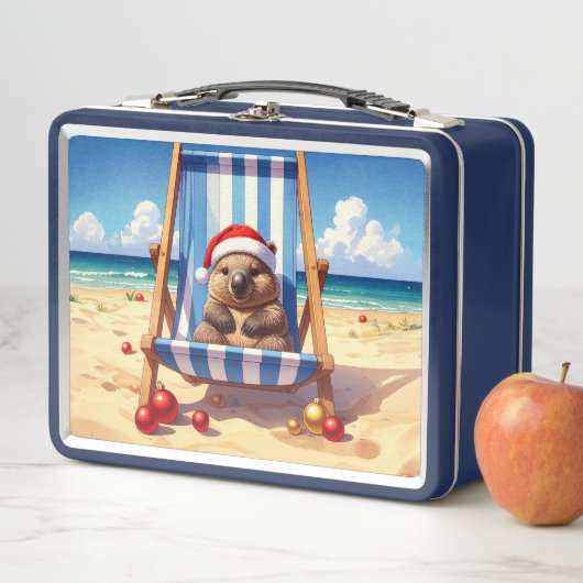 Lunch Box Woolly Wombat Santa hat Merry Christmas (En situation)