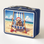 Lunch Box Woolly Wombat Santa hat Merry Christmas (Devant)