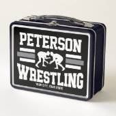Lunch Box Wrestler AJOUTER LE NOM École Athlète Équipe de lu (Devant)