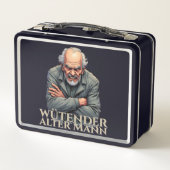 Lunch Box Wütender Alter Mann - Dessin-Illustration (Dos)