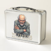 Lunch Box Wütender Alter Mann - Dessin-Illustration (Dos)