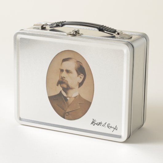 Lunch Box Wyatt Earp Portrait et signature (Devant)