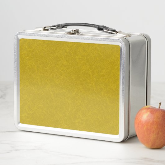 Lunch Box Yellow textured surface with  swirling pattern (En situation)