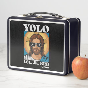 Lunch Box YOLO LOL JK BRB Jesus Drôle Pâques