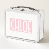 Lunch Box Your | Bold White Text on Light Pink (Devant)