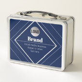Lunch Box Your Logo & Customizable Modern Design | Navy Blue (Dos)