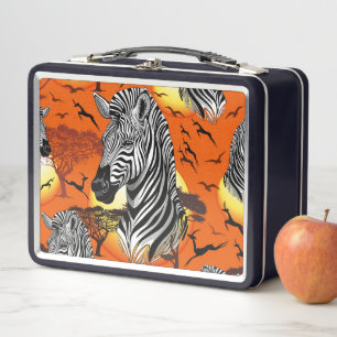 Lunch Box Zebra African Savanna Wild Animal