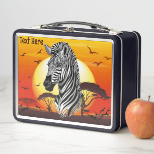 Lunch Box Zebra African Savanna Wild Animal