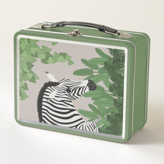 Lunch Box Zebra amongst Leaves (Devant)