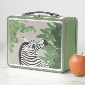 Lunch Box Zebra amongst Leaves (En situation)