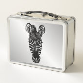 Lunch Box Zebra Head sur Silver (Dos)