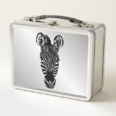 Lunch Box Zebra Head sur Silver (Devant)
