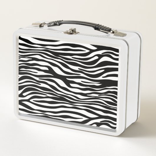 Lunch Box Zebra Print, Zebra Stripes, Noir Et Blanc (Devant)