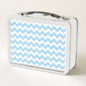 Lunch Box Zigzag bleu, Chevron bleu, Motif géométrique (Dos)