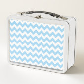 Lunch Box Zigzag bleu, Chevron bleu, Motif géométrique (Devant)