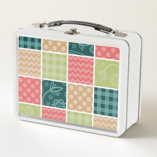 Lunch Box Zigzag, Chevron, En vichy, Pois, Patchwork (Devant)