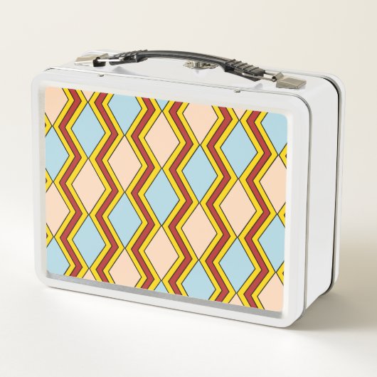 Lunch Box Zigzags et diamants Art Abstrait (Dos)