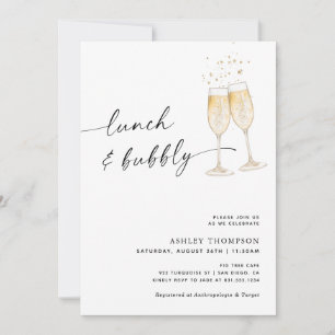 Lunch & Bubbly Bruidsfeest, Champagne Bruiloft Kaart