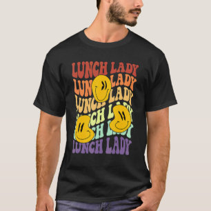 lunch dame retro glimlach terug naar school Cafete T-shirt