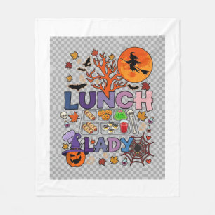 Lunch Dames Halloween Heks Maan Pompoen_1 Fleece Deken