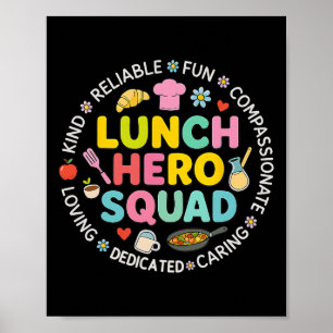 Lunch Dames Team Lunch Heldhaftige Team Preppy Ter Poster