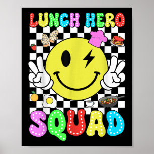 Lunch Hero Squad Terug naar school Lunch Ladies Ca Poster
