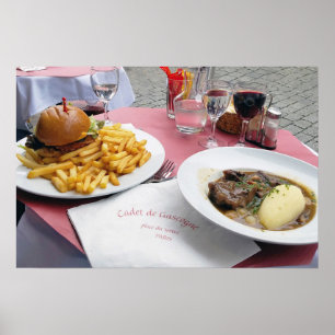 Lunch in Parijs Frankrijk Poster