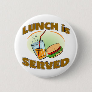 Lunch is served ronde button 5,7 cm