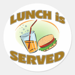 Lunch is served ronde sticker