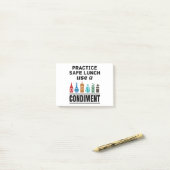 Lunch Lady Cafeteria Food Service Safe Lunch Funny Post-it® Notes (Op bureau)