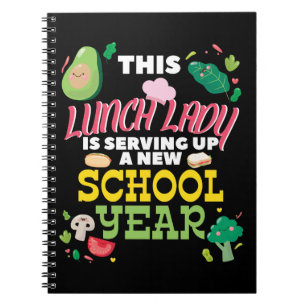 Lunch Lady Funny terug naar schoolcafetariër Notitieboek