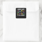 Lunch Lady Gift School Cafeteria Vierkante Sticker (Tas)