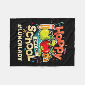 Lunch Lady Happy 100ste schooldag Fleece Deken (Voorkant (Horizontaal))