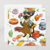 Lunch Lady is serving food  Bedankkaart (Voorkant / Achterkant)