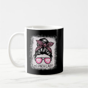 Lunch Lady Life Bleaching Shirten Pink Leopard Mes Koffiemok
