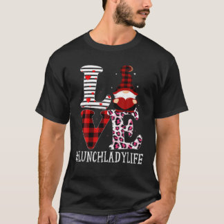 Lunch Lady Love Women Leopard Apprecii Valenti T-shirt