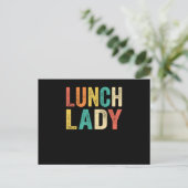 Lunch Lady Retro  stijl Briefkaart (Staand voorkant)