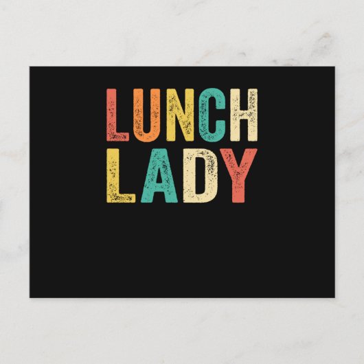 Lunch Lady Retro  stijl Briefkaart (Voorkant)