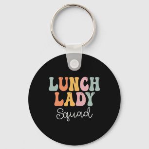 Lunch Lady Squad Retro Groovy Vintage Eerste Dag V Sleutelhanger