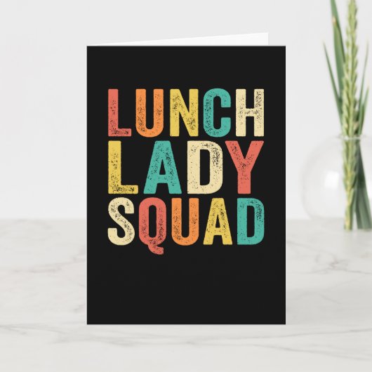 Lunch Lady Squad School Cafeteria Retro Kaart (Voorkant)