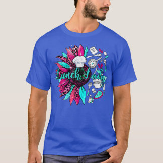 Lunch Lady Sunflower Leopard Cute Lunch Lady Leven T-shirt