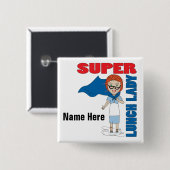 Lunch Lady - Super Lunch Lady Vierkante Button 5,1 Cm (Voorkant /achterkant)