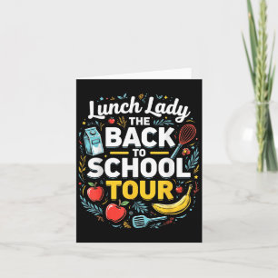 Lunch Lady Terug naar school 2025 Tour Food Humor Kaart