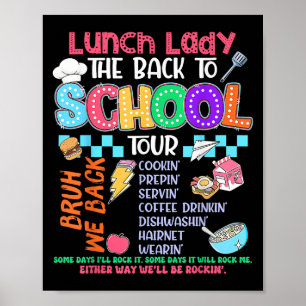 Lunch Lady Terug naar school Tour Cafetaria Crew Poster