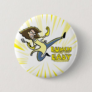 Lunch Lady-toets Ronde Button 5,7 Cm