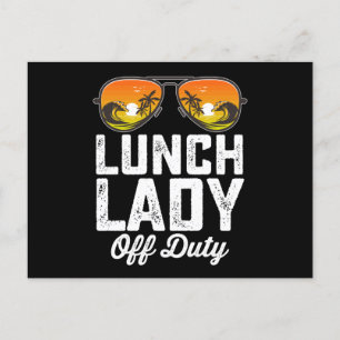 Lunch Lady van dienst zonnebril laatste dag van de Briefkaart