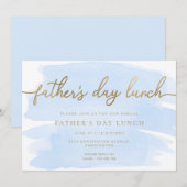 Lunch met Blue Waterverf Vaderdag Kaart (Voorkant / Achterkant)