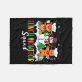 Lunch Monitor Squad Reindeer Snowman Gingerbread C Fleece Deken (Voorkant (Horizontaal))