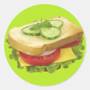 Lunch Sandwich Ronde Sticker